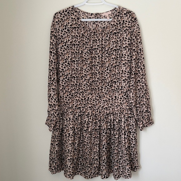 Rebecca Taylor Leopard Print 100% Silk Dress - Picture 2 of 8